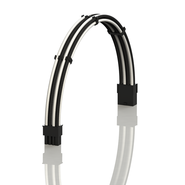 PSU Cable Extension Single Pack | 1x 8 P (6+2) GPU | 50CM  - WhiteBlack