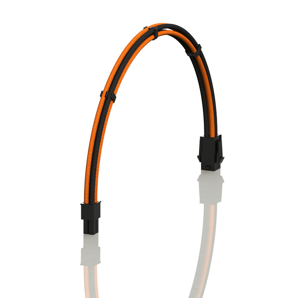 PSU Cable Extension Single Pack | 1x 4 P CPU | 50CM  - OrangeBlack
