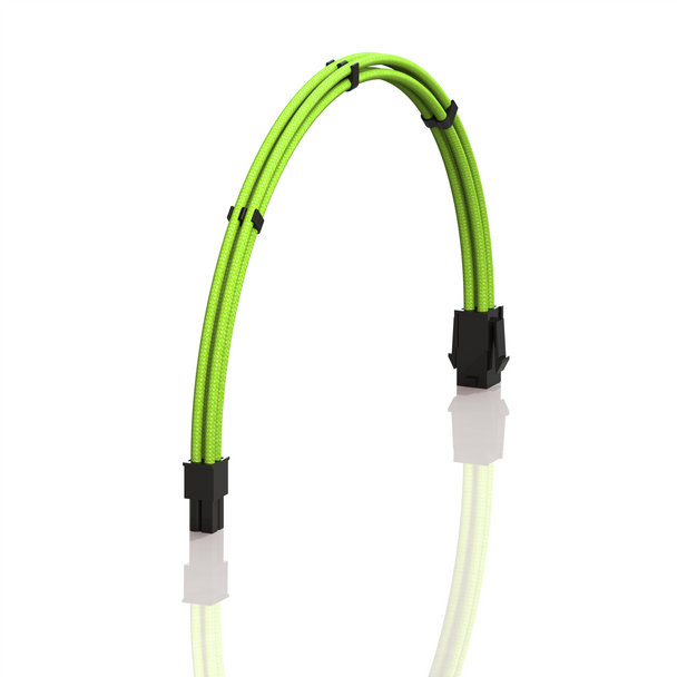 PSU Cable Extension Single Pack | 1x 4 P CPU | 50CM  - Green