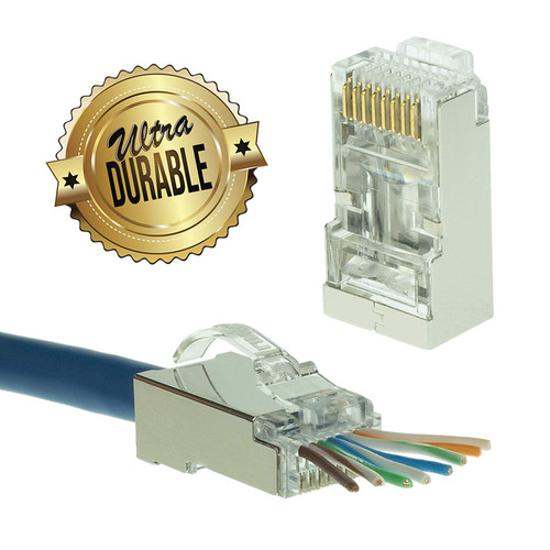 LINKUP] Snagless RJ45 Cat6 STP Connectors EZ Pass Through Ends