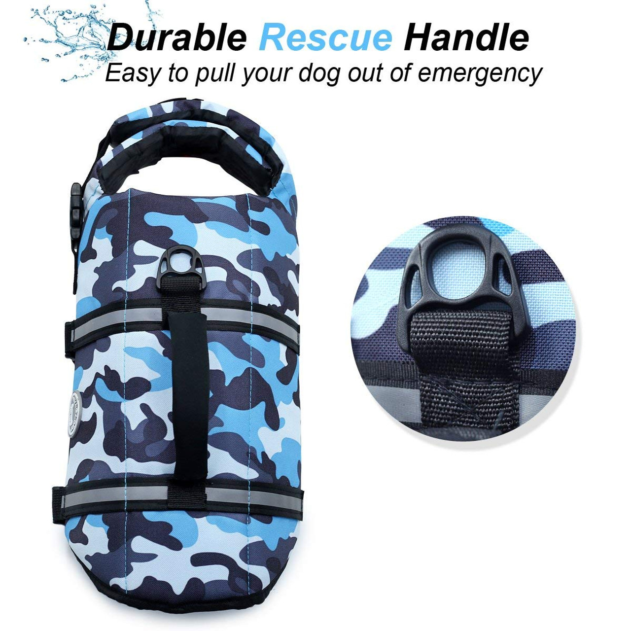 Lifesaver Safety Reflective Vest Life Jacket Adjustable Dog Pet Life ...