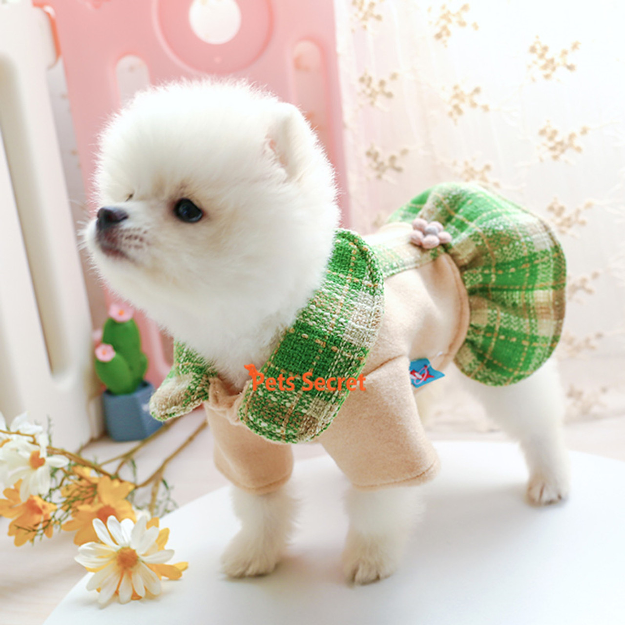 Cute Girl Dog Dress Autumn Winter Pet Costume Cat Skirt Puppy