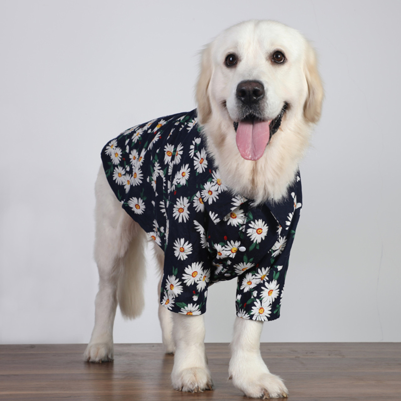 Dog Clothes For Large Dogs Pure Cotton T-Shirt Labrador Golden Retriever  Satsuma Anti-Shedding