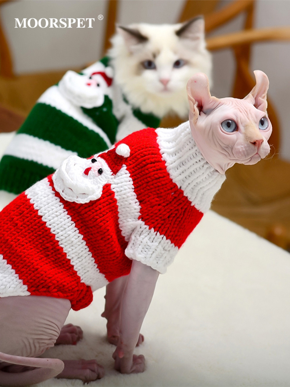  Cat Clothes Sweater for Kitten Small Dogs Cats Winter Knit  Clothing Warm Soft and High Stretch, fit Pet Male Female : Pet Supplies