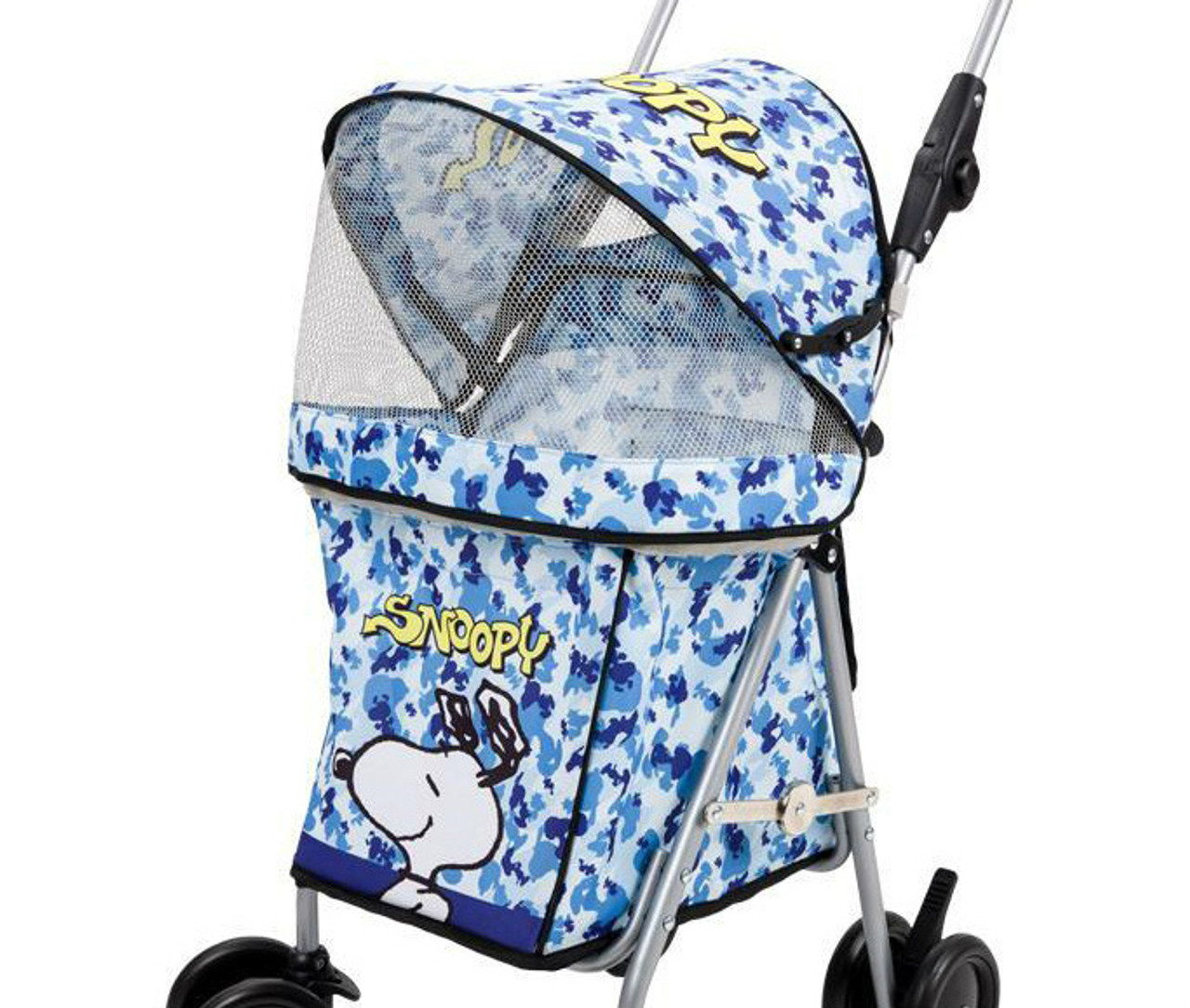 light blue stroller