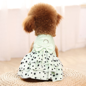 Cat Clothes Lapel Neck Fashion Pet Princess Skirt Puppy Party Dress Up  Plaid Skirt Summer Dog Dress Pet Clothing for Cats Dog Girls 