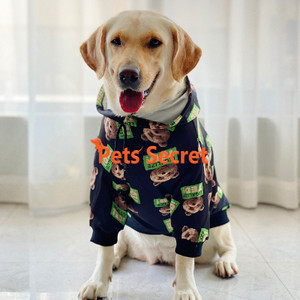 Dog Clothes For Large Dogs Pure Cotton T-Shirt Labrador Golden Retriever  Satsuma Anti-Shedding