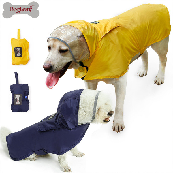 Pet Dog Waterproof Raincoat Puppy Reflective Raincoat