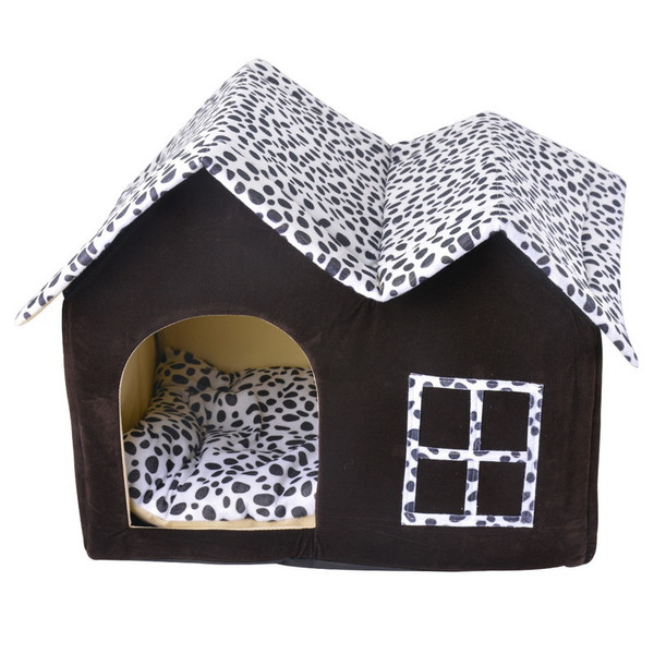 55 X 40 X 42 Cm High-end Double Pet House/black Dog Room Cat Bed