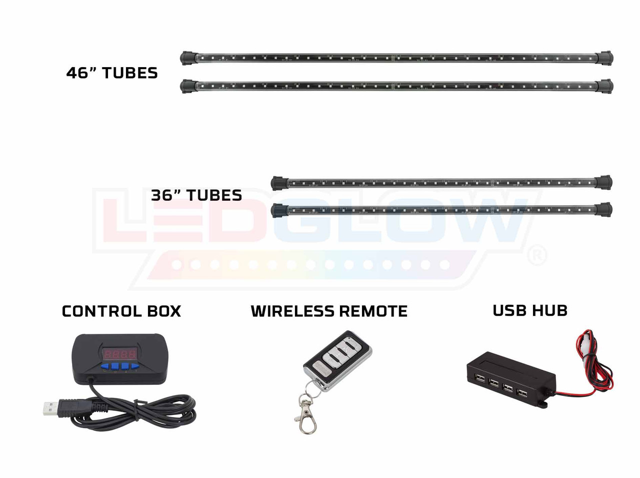 LEDGlow Advanced 3 Million Color LED Car Underbody Lighting Kit