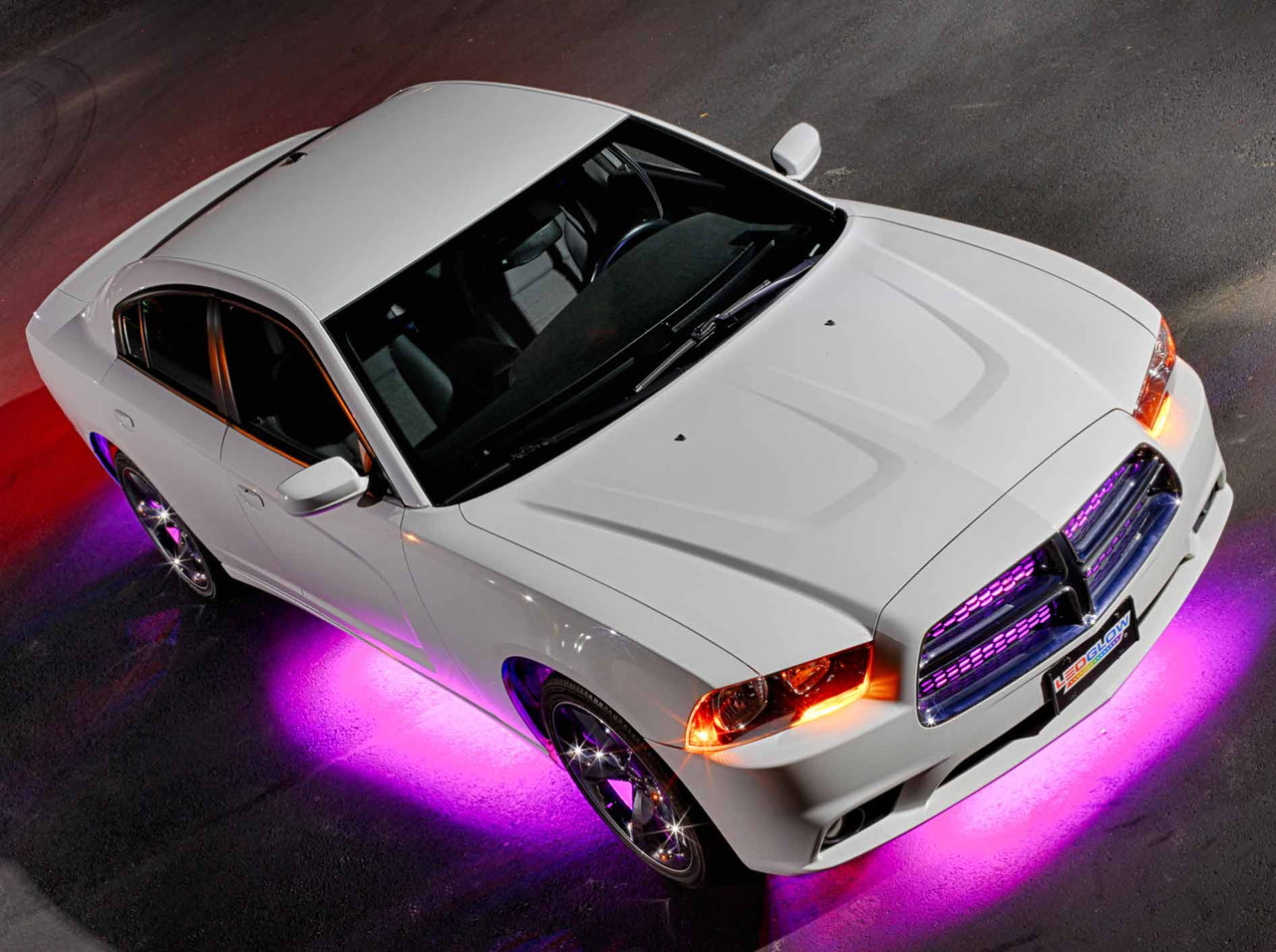 Pink Wireless LED Car Underbody Lighting Kit