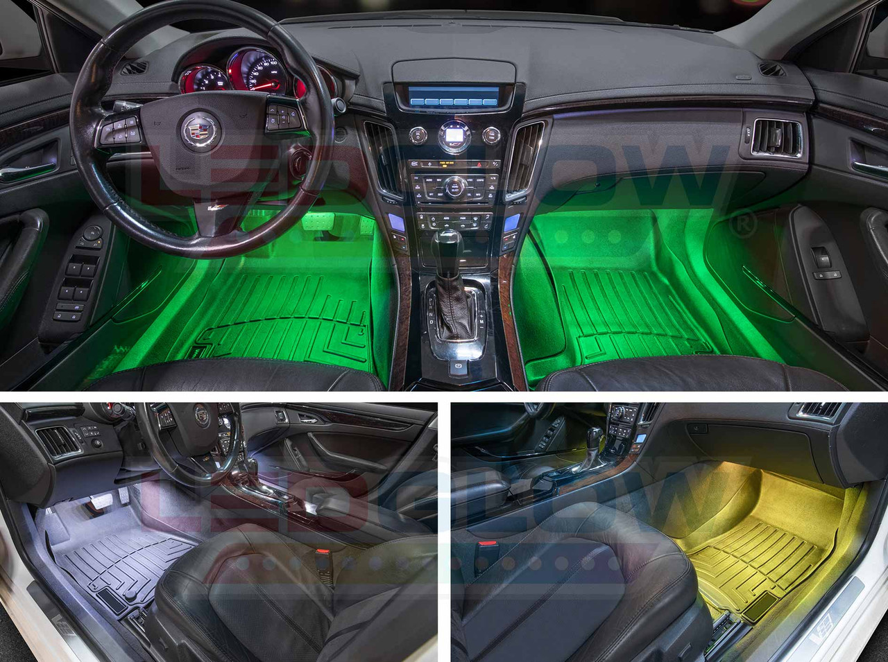 4pcs / et 7 couleur LED voiture kit d'éclairage intérieur voiture