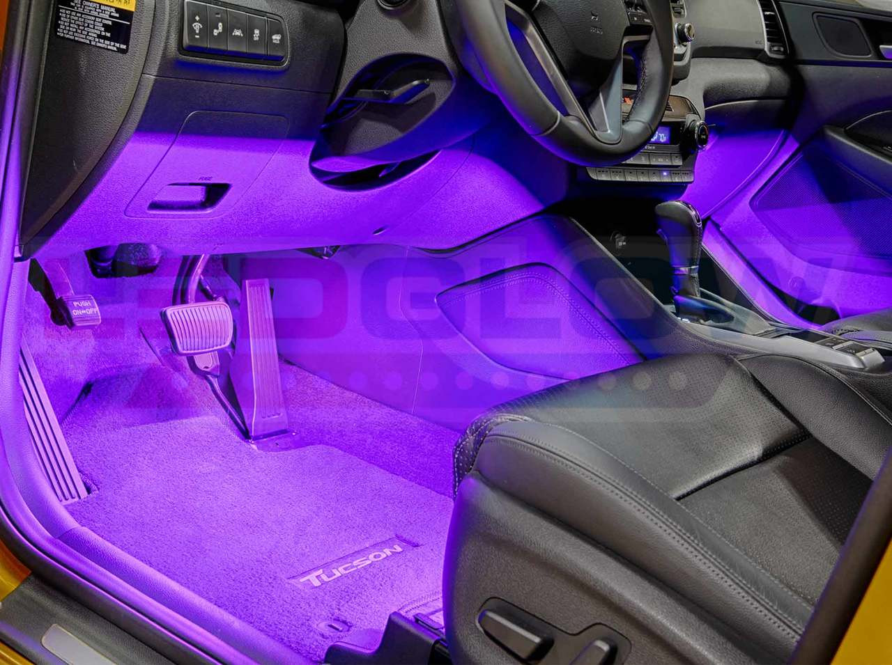Car Purple Interior Lights