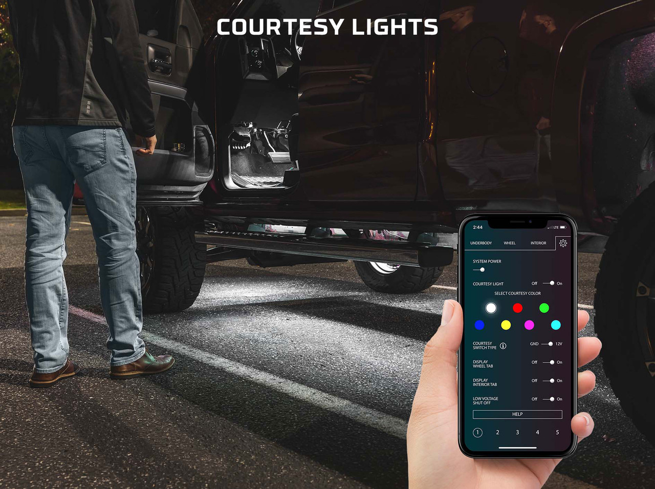 LEDGlow Bluetooth Million Color LED Truck Underbody Lighting Kit with  Smartphone Control