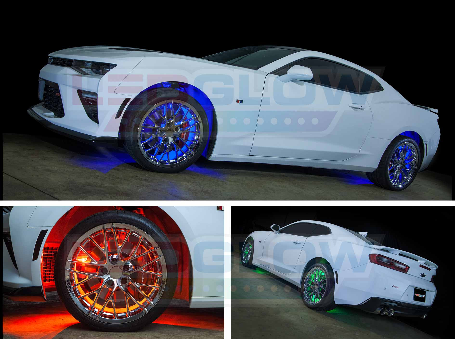 LEDGlow Million Color LED Wheel Well Lights for Cars and Trucks