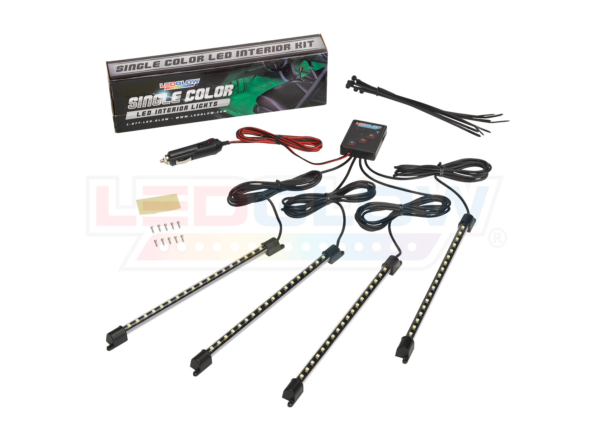 LEDGlow | 4PC Purple LED Interior Lights for Cars and Trucks