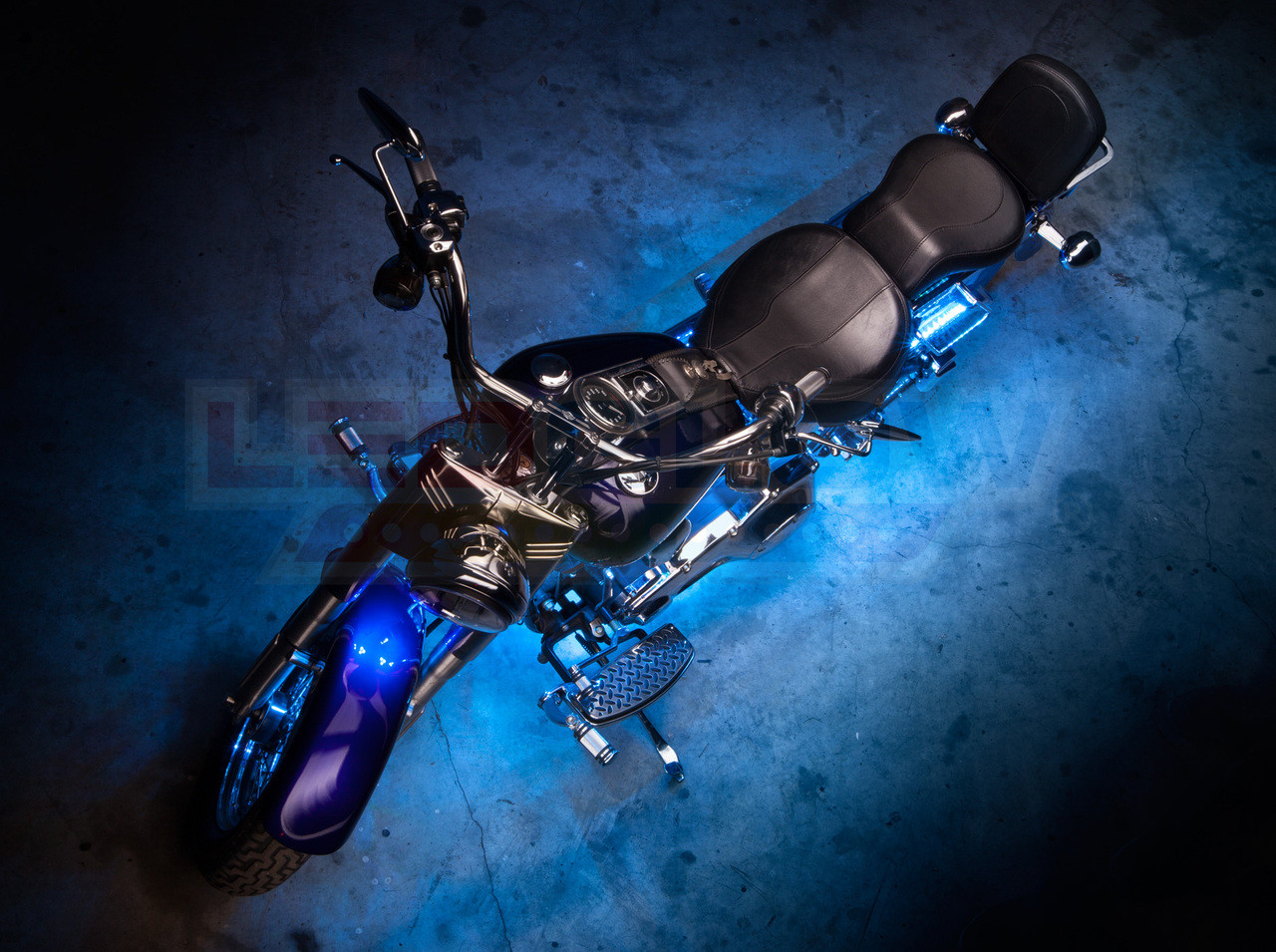 LEDGlow Advanced Ice Blue LED Mini Motorcycle Lighting Kit