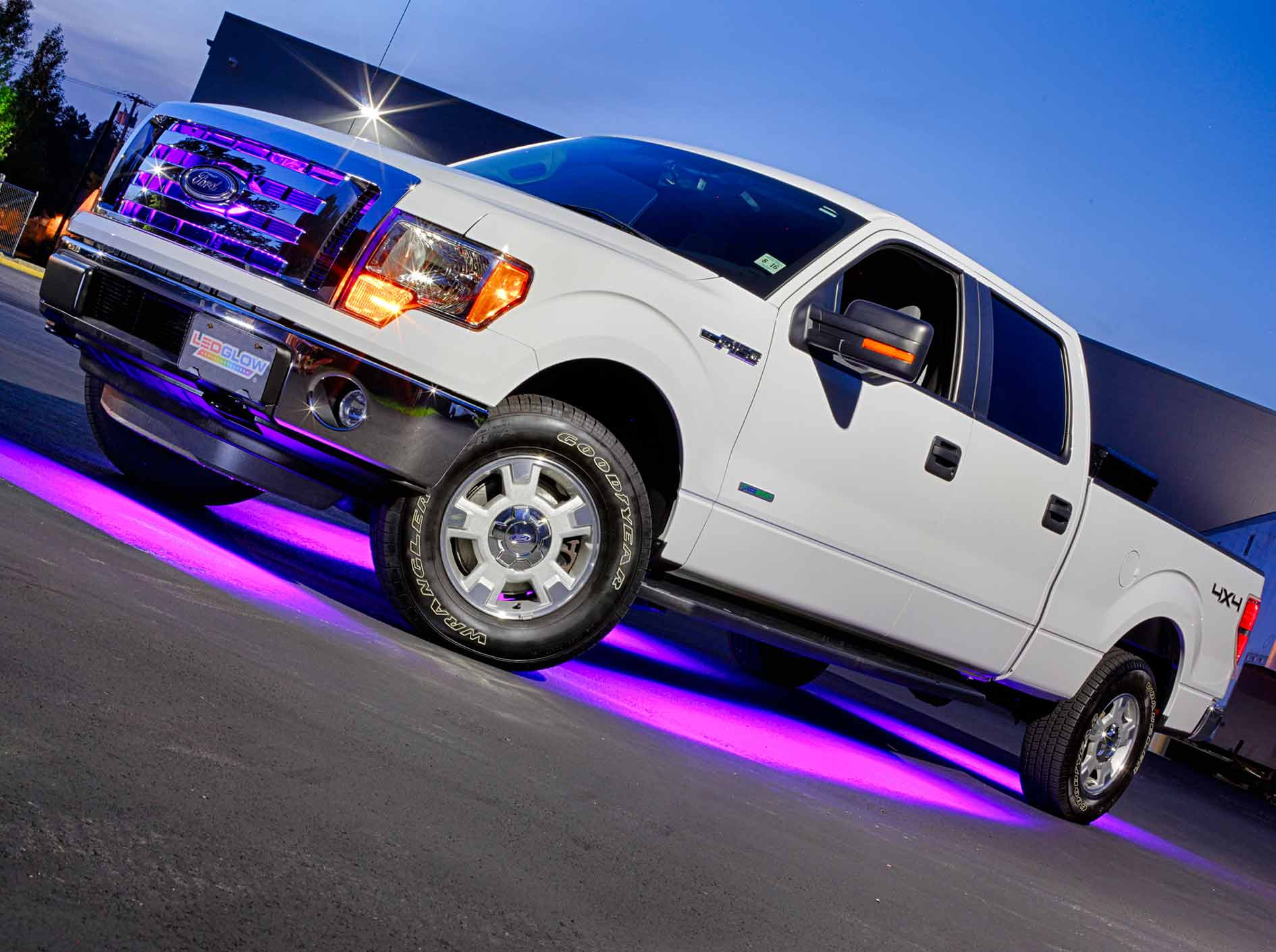 LEDGlow Purple Wireless LED Truck Underbody Lighting Kit