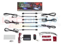 6pc Flexible Million Color Motorcycle Lighting Kit Unboxed