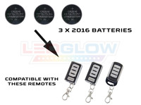 LEDGlow Replacement 2016 Battery / Remotes