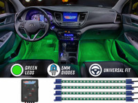 4pc Green LED Car Interior Lights