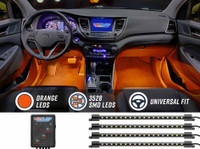 4pc Orange LED Car Interior Lights