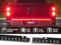 2pc 60" Double Row Tailgate LED Light Bar with White Reverse Lights