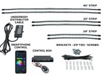 Bluetooth Flexible Million Color LED Truck Underbody Lighting Kit with Smartphone Control