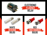 Includes Electronic Flasher Relay, White Reverse Bulbs & Red Side Marker Bulbs Includes Electronic Flasher Relay, White Reverse Bulbs & Red Side Marker Bulbs