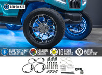 4pc Add-On Wheel Ring Lighting Kit for Bluetooth Golf Cart Underbody Kits