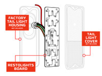 RestoLights Boards Installs Directly to the Factory Tail Light Housing