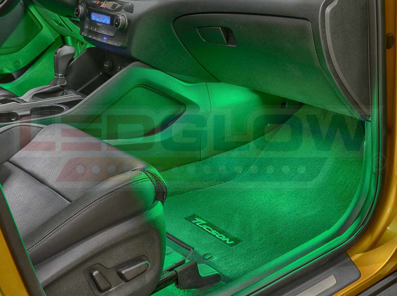 LEDGlow Green 4PC Car Interior LED Lights
