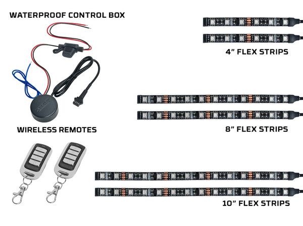 Advanced Million Color SMD Lighting Strips, Control Box, and Wireless Remote