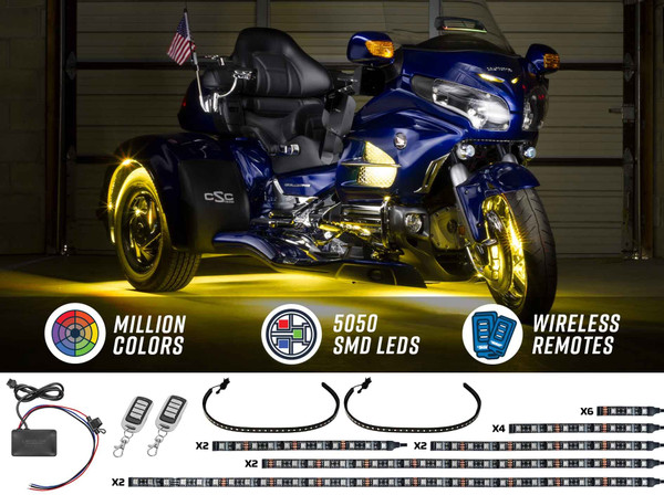 LiteTrike® III Advanced Million Color LED Motorcycle Lighting Kit