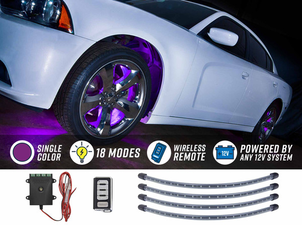 Purple Flexible LED Wheel Well Lights