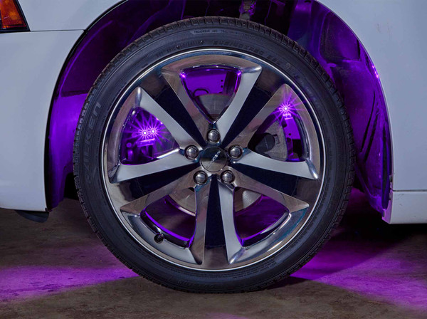 Purple LED Wheel Well Fender Lights