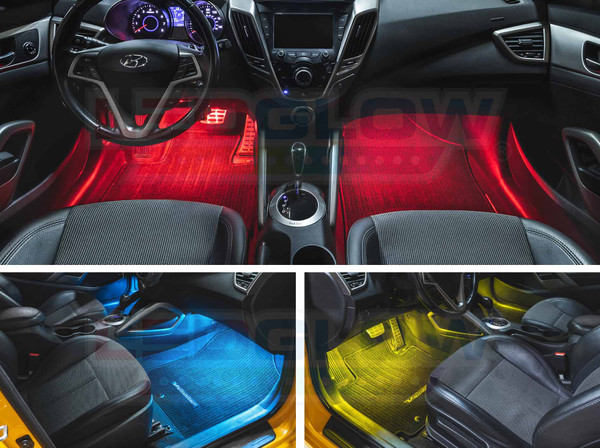 2pc 7 Color Interior Lighting