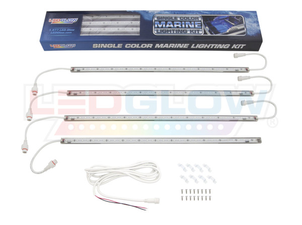 Red Marine Boat LED Lighting Kit Unboxed