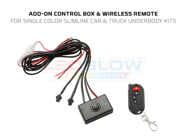 Add-On Control Box & Wireless Remote for Single Color Slimline Underbody Kits Add-On Control Box & Wireless Remote for Single Color Slimline Underbody Kits