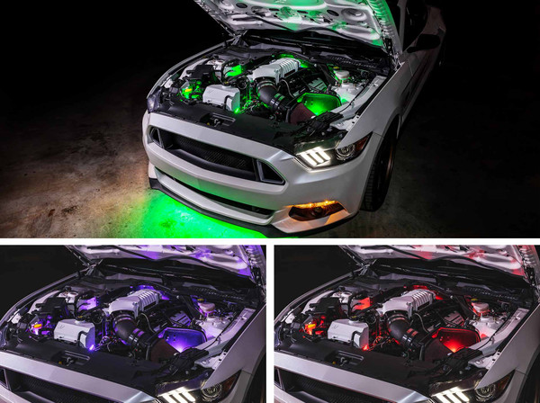 Engine Bay Lighting Add-On Kit for Smartphone & Million Color Wireless Underbody Kits