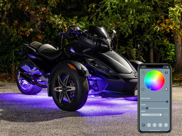 Bluetooth Advanced Million Color LED Lighting Kit with Smartphone Control for Can-Am Spyder