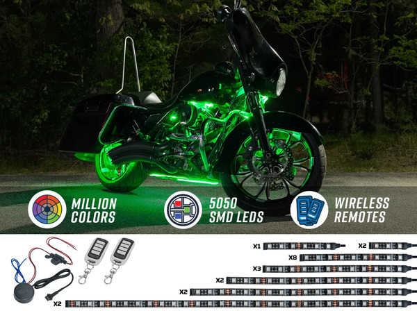 Advanced Million Color LED Motorcycle Lighting Kit for Harley Davidson Road Glide & Street Glide