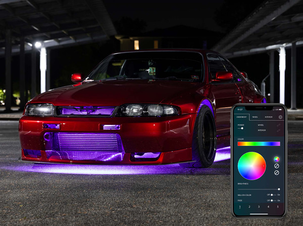 Bluetooth Flexible Million Color LED Car Underbody Lighting Kit with Smartphone Control