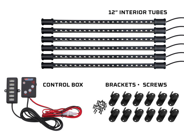 6pc Green LED Interior Lighting Kit | Open-Box