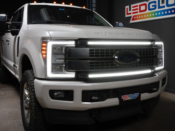 White LED Grille Lighting Kit for 2017-2019 Ford Super Duty F-250 F-350