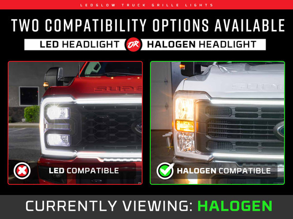 Grille Lighting Kits for the 2023-2026 Ford Super Duty F-250 F-350 Available for LED & Halogen Headlights