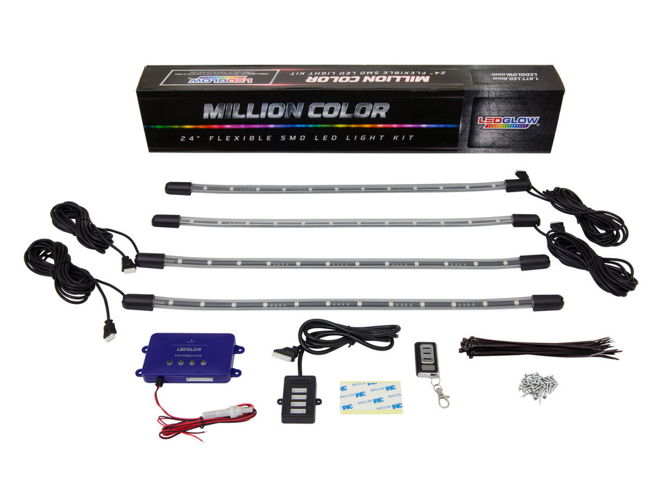 LEDGlow Million Color LED Wheel Well Lights for Cars and Trucks