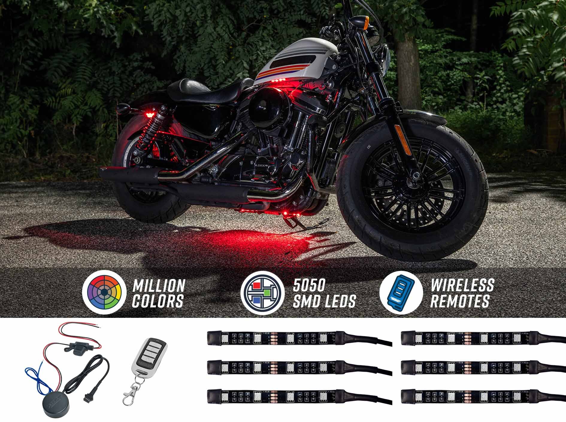 Advanced Green LED Mini Motorcycle Lighting Kit