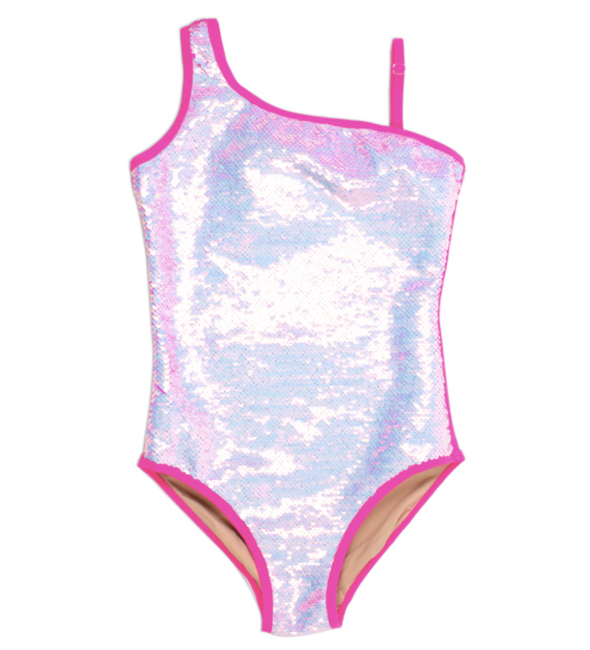 pink sequin bathing suit