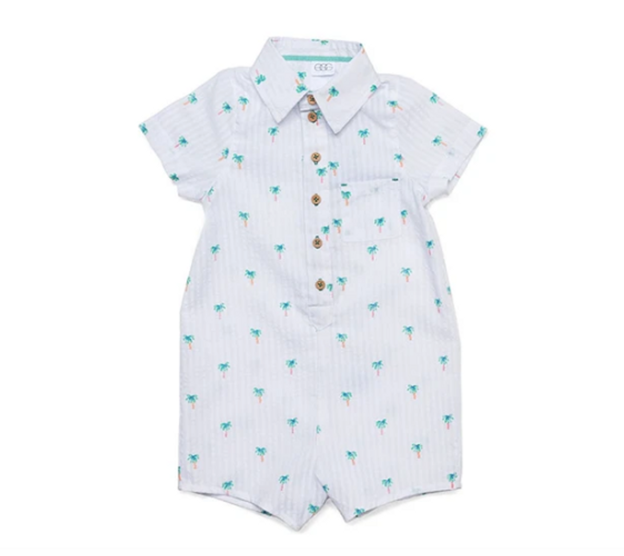 Egg By Susan Lazar Palm Stripe Oscar Romper Toddler